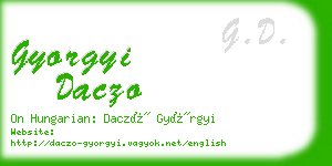 gyorgyi daczo business card